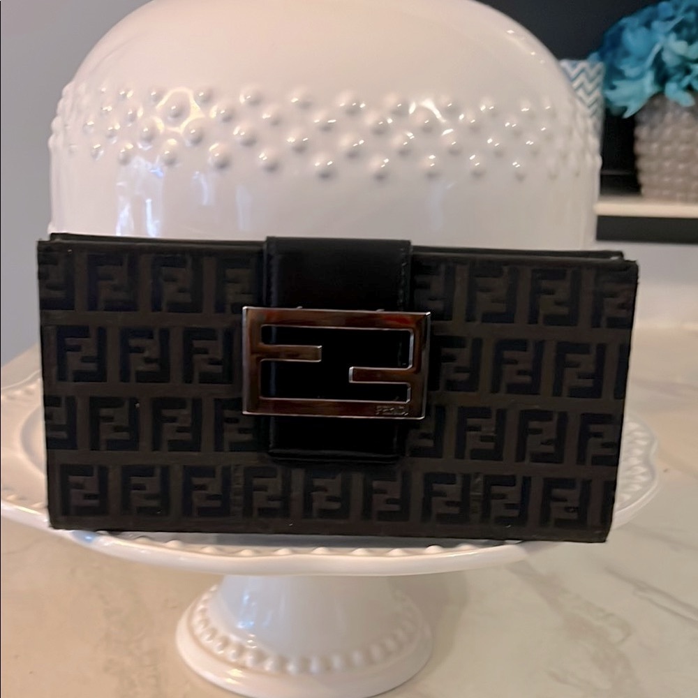 Fendi Black Monogram Wallet
